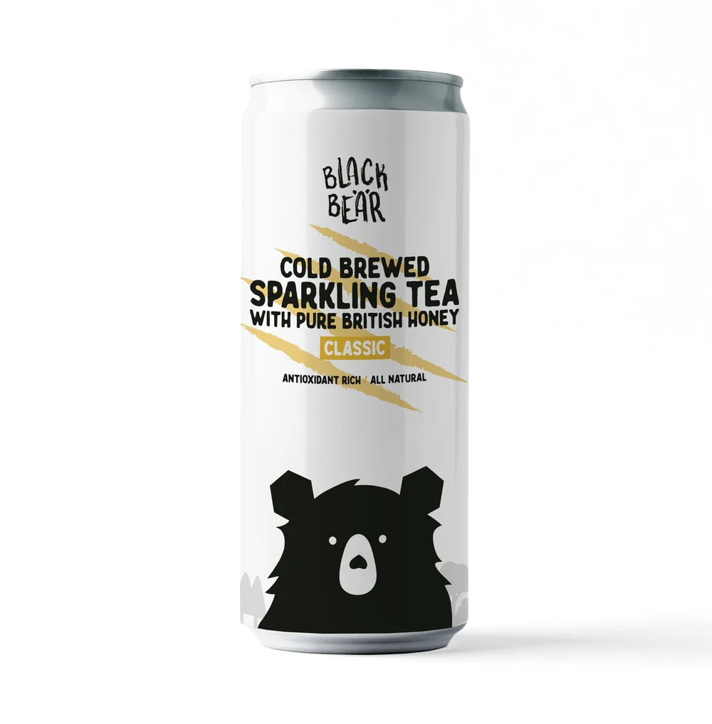 One can of Black Bear Honey Co.'s sparkling tea.