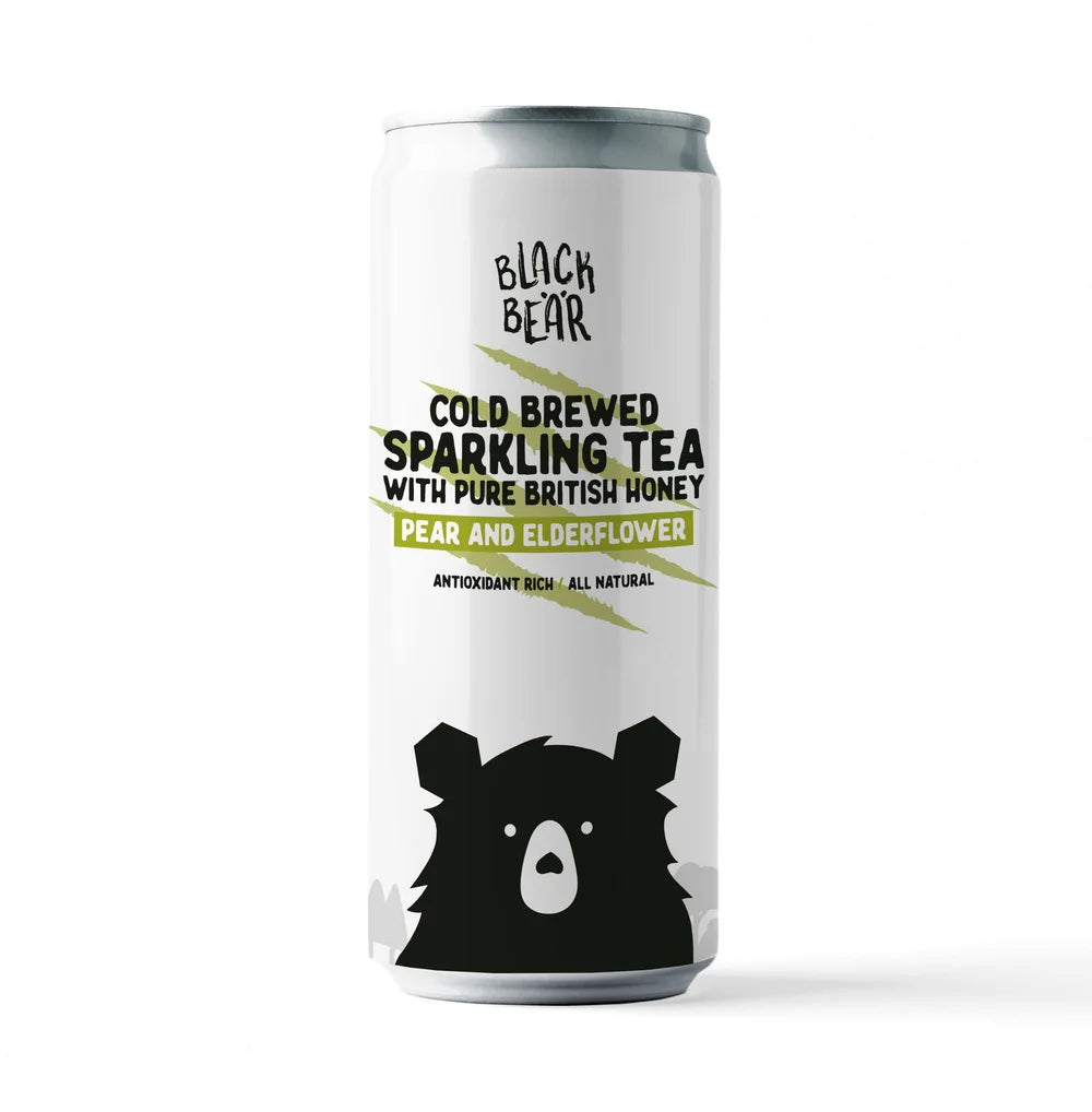 One can of Black Bear Honey Co.'s sparkling tea.