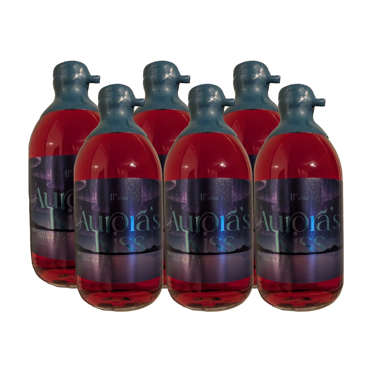 Six 500ml bottles of Aurora's Kiss