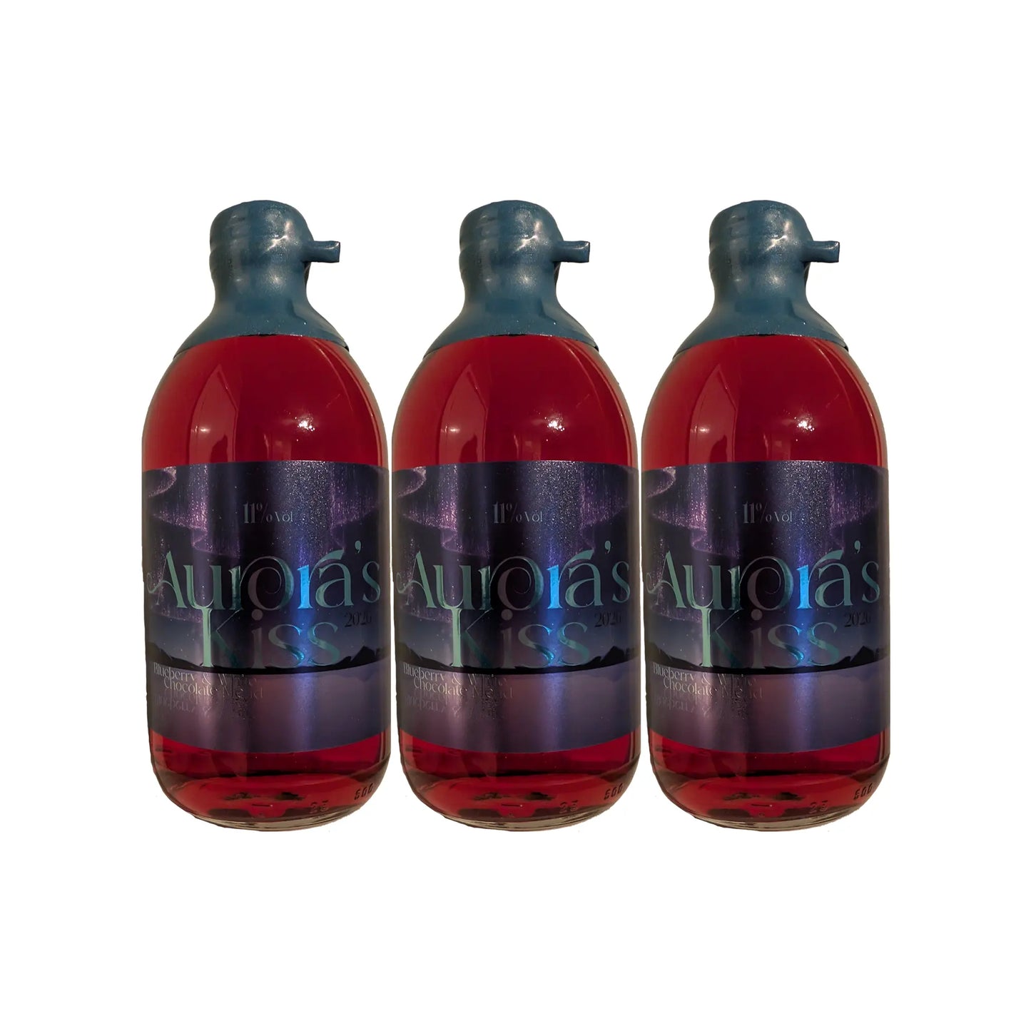 Three 500ml bottles of Aurora's Kiss.