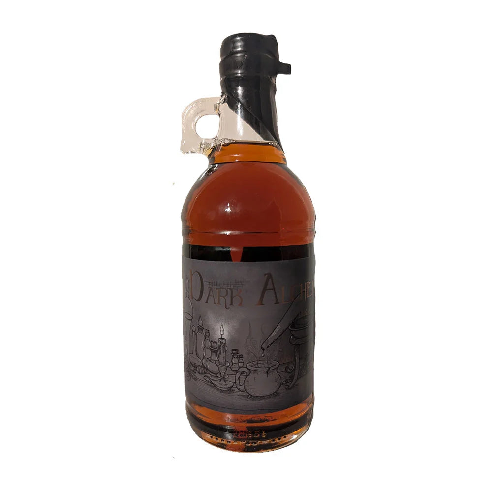 500ml bottle of Dark Alchemy on white background.
