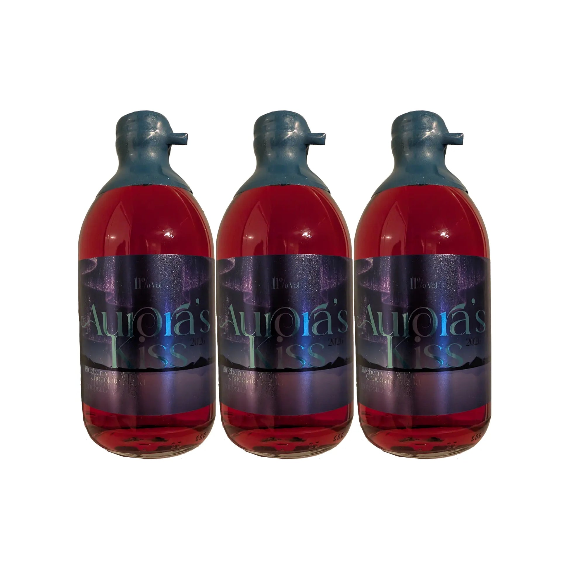 Three 500ml bottles of Aurora's Kiss.